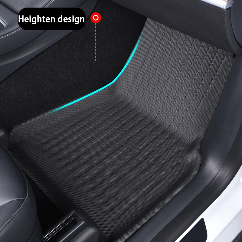 Car Floor Mat Customized for 5-Seats Car (2-Rows Only) Auto Foot Carpets  Faux Leather All Weather Full Surrounded Anti Slip 3D Car Mat Liner Rugs