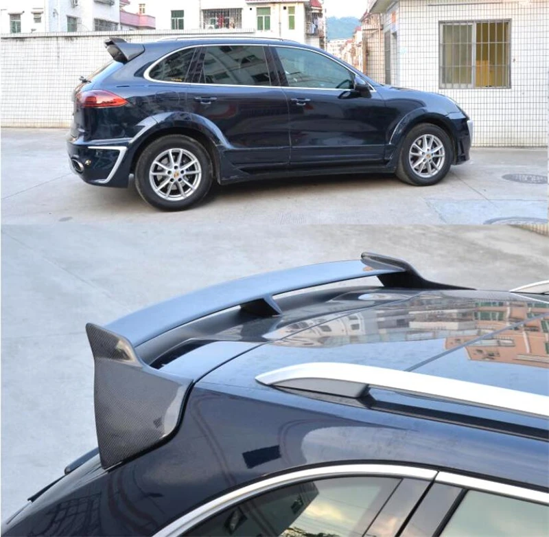 For Porsche Cayenne 985.2 GTS S 2015 2016 2017 Real Carbon Fiber Spoiler High Quality Rear Wing Trunk Door Top Roof Splitter - - Racext 39