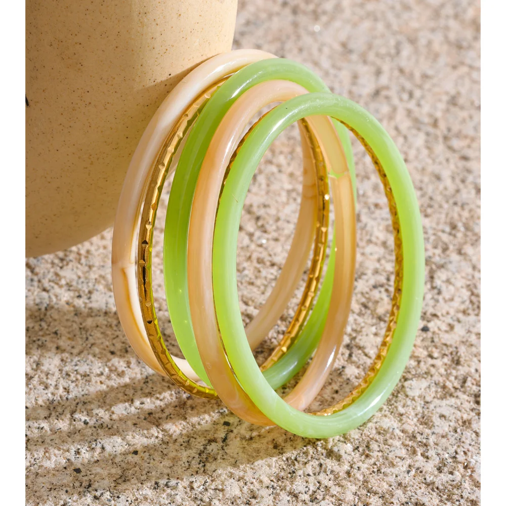 Yhpup Resin Stacking Bracelet