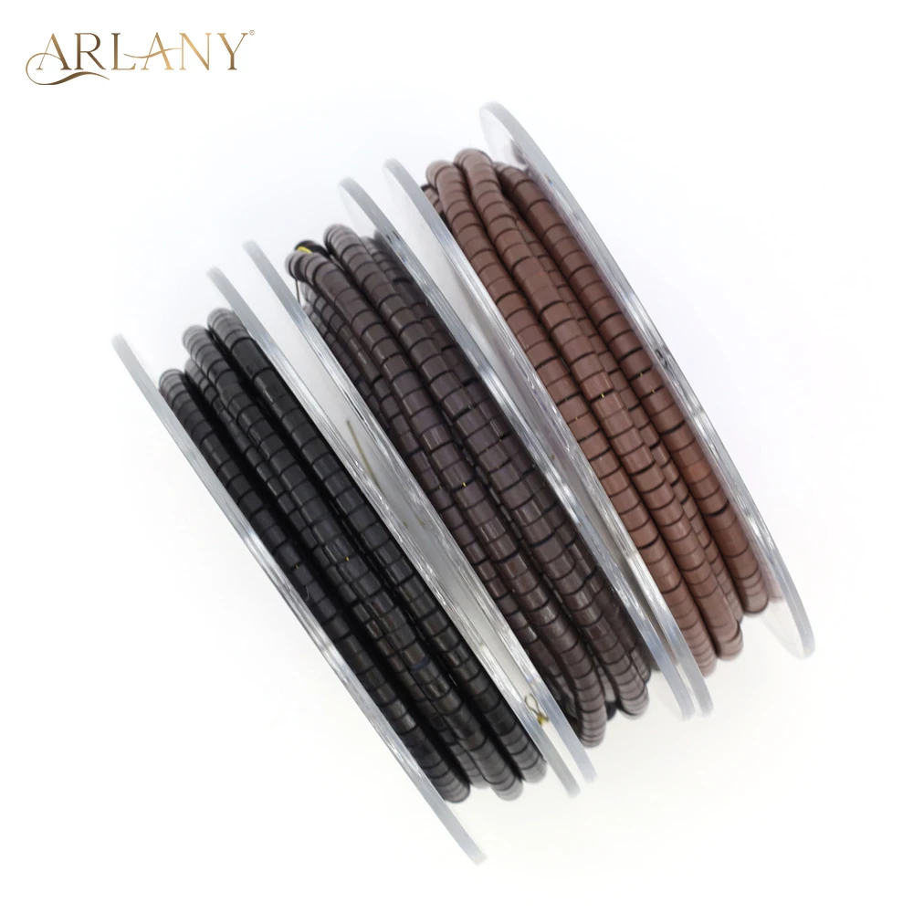 ARLANY 500개 5mm 마이크로 링 실리콘 헤어 익스텐션 비즈 프리로드 비즈 마이크로링크 비즈 링 (웨프트 익스텐션용)