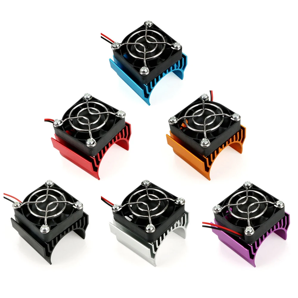 

Радиатор двигателя 540 550 3650 3660 3674 4010 с 5 В, охлаждающий вентилятор, охлаждающий тепловой плавник, диаметр 36 мм, радиатор для модели 1/10 1/8 радиоуправляемого автомобиля