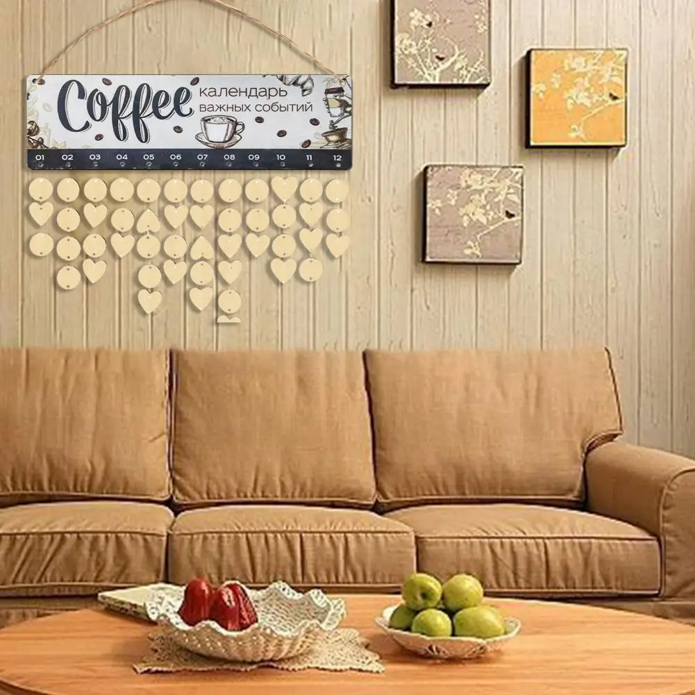 

Diy Family Birthday Board Rustic Wooden Family Birthday Calendar Board with Love Heart Tag Ring Wall Hanging Reminder for Home