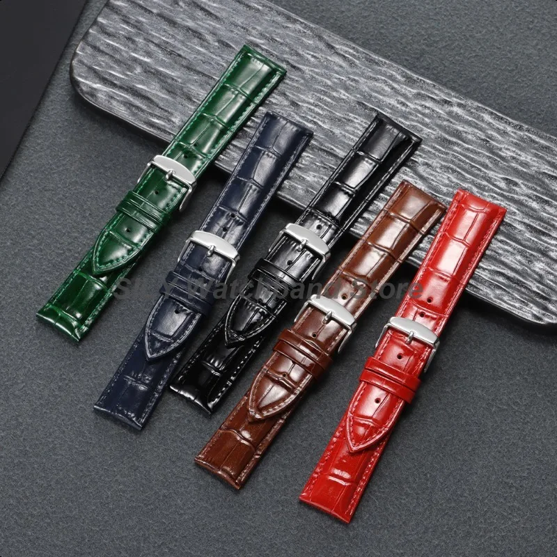 Elegant Leather Watchbands | Premium Cowhide Straps for Men & Women | Black & Brown Bracelets