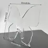 22cm Butterfly Shape Vase Transparent Acrylic Flower Pot Desktop Flower Cuttings Holder For Home End Table Dinning Table Office 6