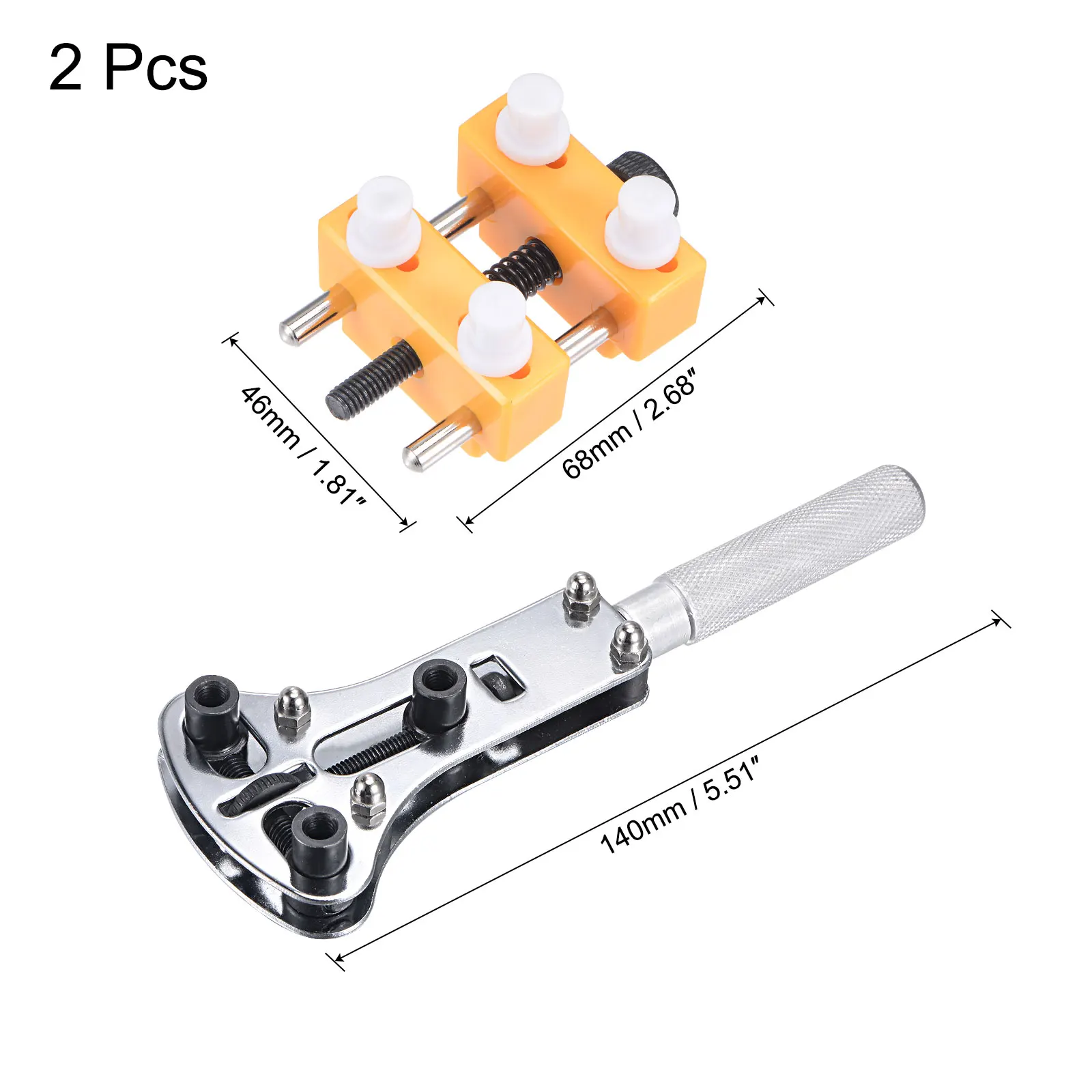 uxcell Watch Repair Tool Set,35mm Watch Back Cover Case Screw Wrench Opener with 18 Bits and 38mm Remover Holder
