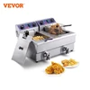 VEVOR  Electric Deep Fryer w/Dual Removable Tanks 12L 5000W Commercial Countertop  Fryer for Chicken French Fries Frying Chips 1