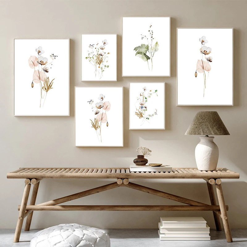 Japanese Flowers Home Wall Picture Art Print 