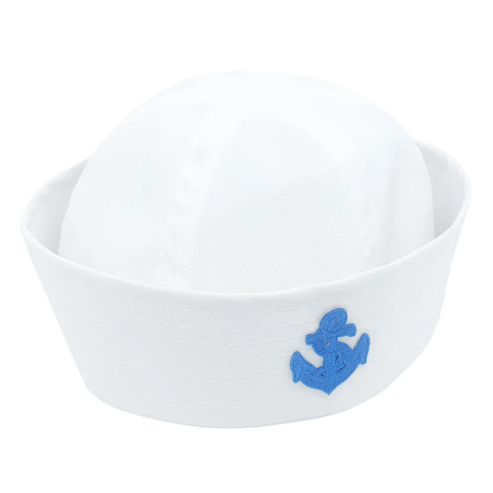 Sailor Hat White Costume Captain Caps Nautical Decor for Women Men Summer Halloween Party Performance Cosplay Hats