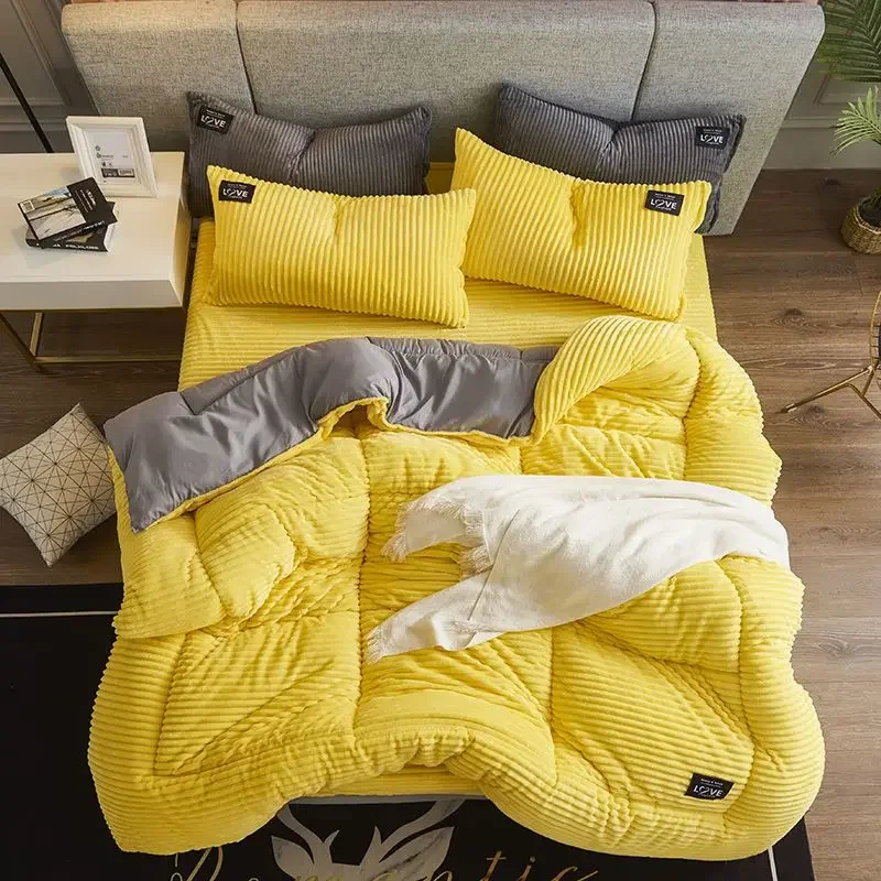 

New Autumn Winter Quilt Thicken Magic Velvet Quilt Winter Quilt Thicken Warm Dormitory Single Student King Size Comforter