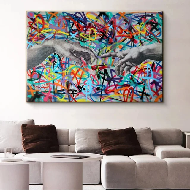 Banksy Graffiti Art toile peinture moderne rue Pop Art papillon cerveau fille affiches et impressions photos murales pour la décoration intérieure 4
