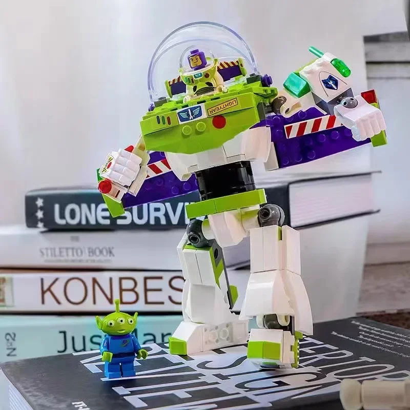 Disney Toy Story Buzz Lightyear Mecha Puzzle Assembly Building Blocks Compatibile Con Lego Dual Images Giocattoli Decorativi Regali