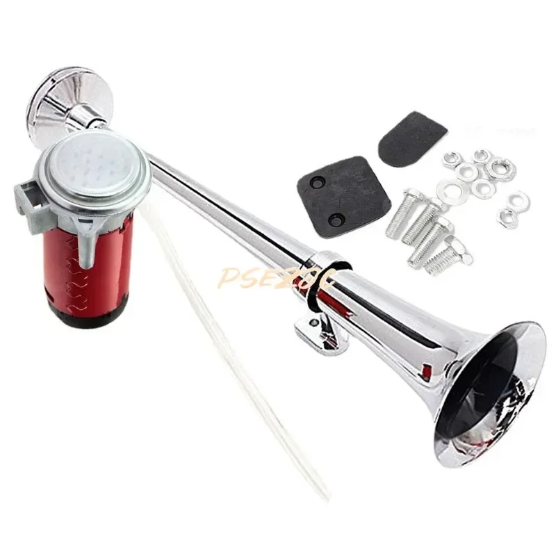 Car Siren Horn Car Air Horn Air Horn Car Air Horn 12V Alloy Long Tube 17 Inch Electric Single Tube Air Horn Modified for Marine and Truck Use