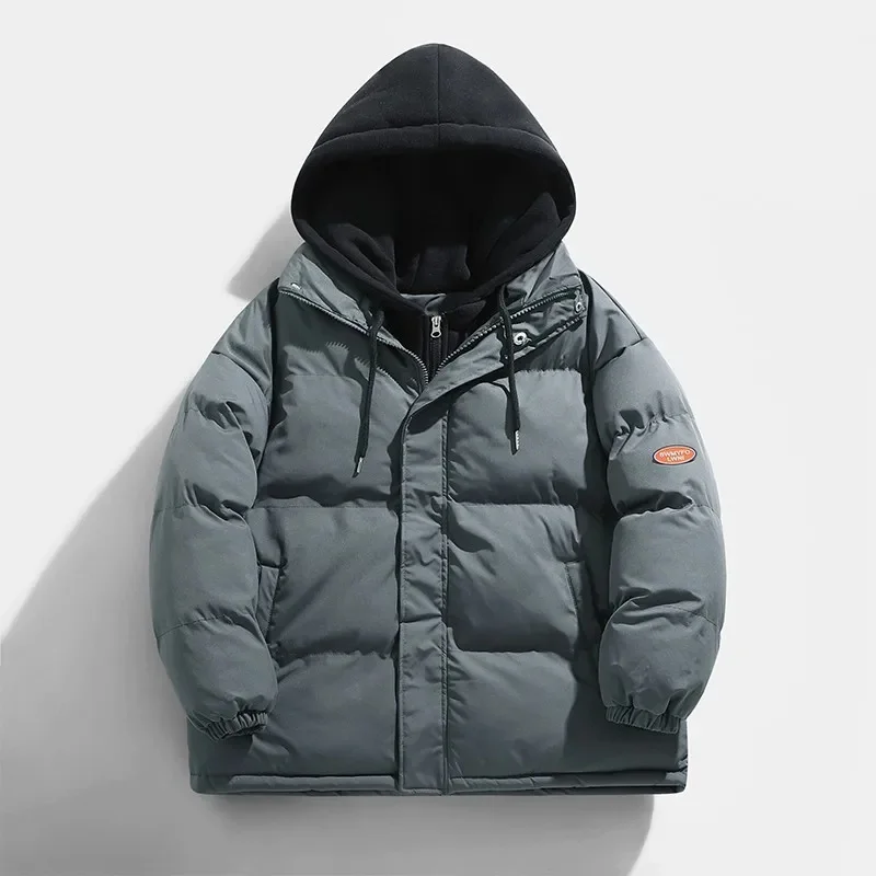

2024 Men Winter Warm Cotton-padded Coats Mens Thicken Jacket Fashion Street Thick Parkas Hooded Outerwear Men's Clothing 4XL