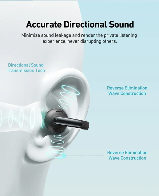 Baseus MC1 Cuffie Aperte A Clip - Auricolari Bluetooth 5.4 Con Bassi Potenti, Impermeabili IP57 - Foto 8