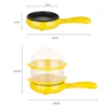 Electric Frying Pan, Omelette Maker Steamer Egg Cooker Eggs Mini Plug-in Frying Pan Automatic Power-off Breakfast Machine 6