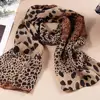 Women Chiffon Scarf Fashion Printed Leopard Thin Style Shawls Lady Beach Towels Summer Muslim Veil Head Scarfs 4