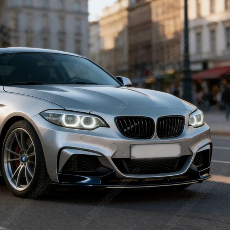 BMW 2 시리즈 F22 F23 2014 2015 2016 2017 2018 2019 자동차 MP 스타일 프론트 범퍼 립 스포츠 레이싱 프론트 턱 스포일러