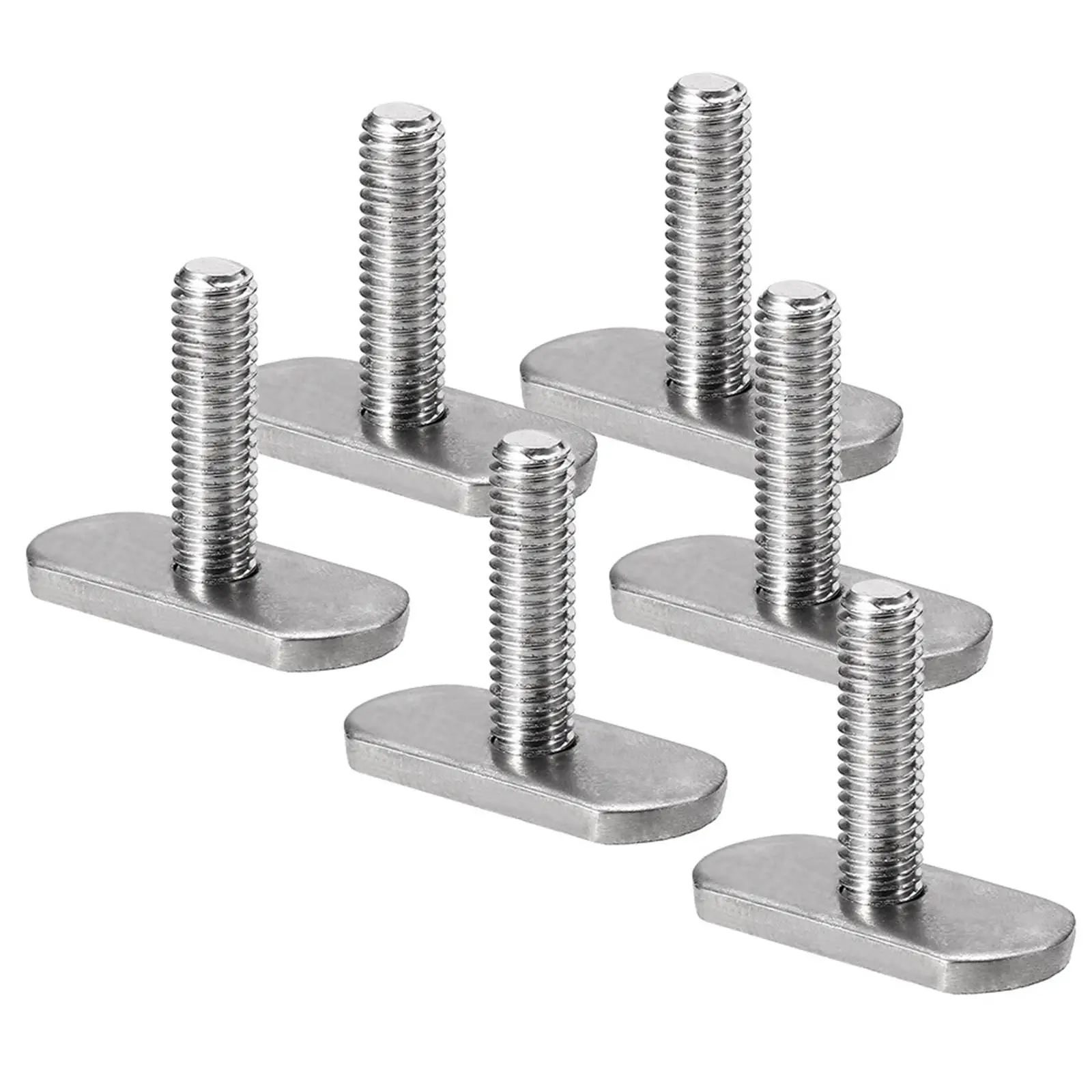 

6x Kayak Rail Track Screws Track Nuts Hardware T Slot Bolt Stainless Steel Rails Bolts for Kayaks Canoes Dinghy Boats Rails