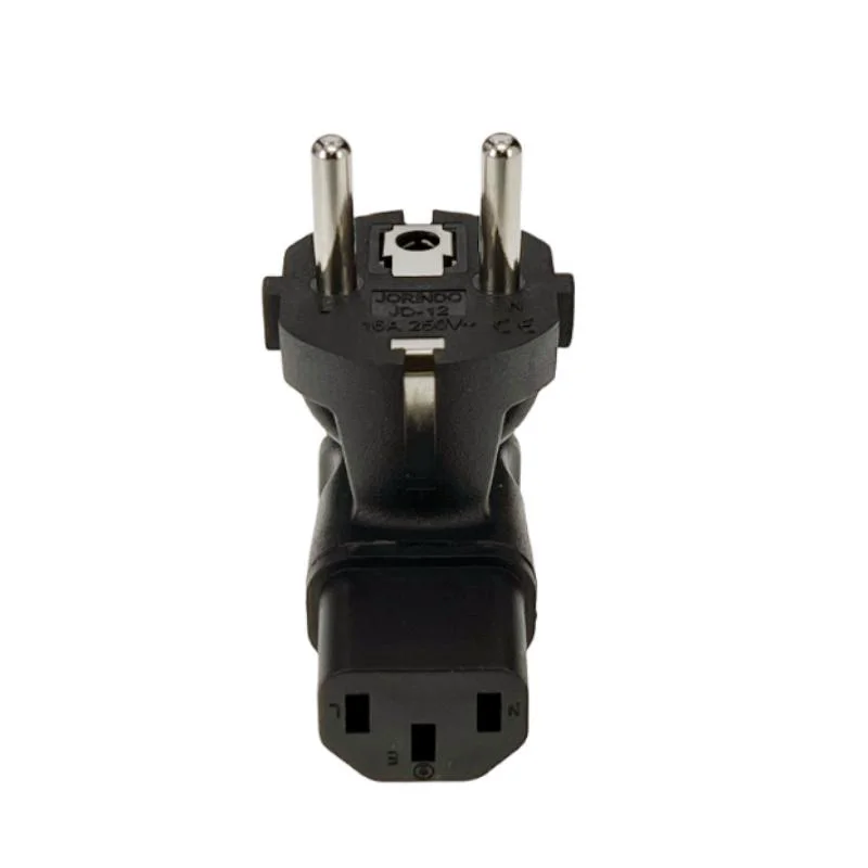 EU to C13 conversion plug adapter 16A250V European pround 2 pins 4.8mm schuko Type F wire grounding converter for change plug