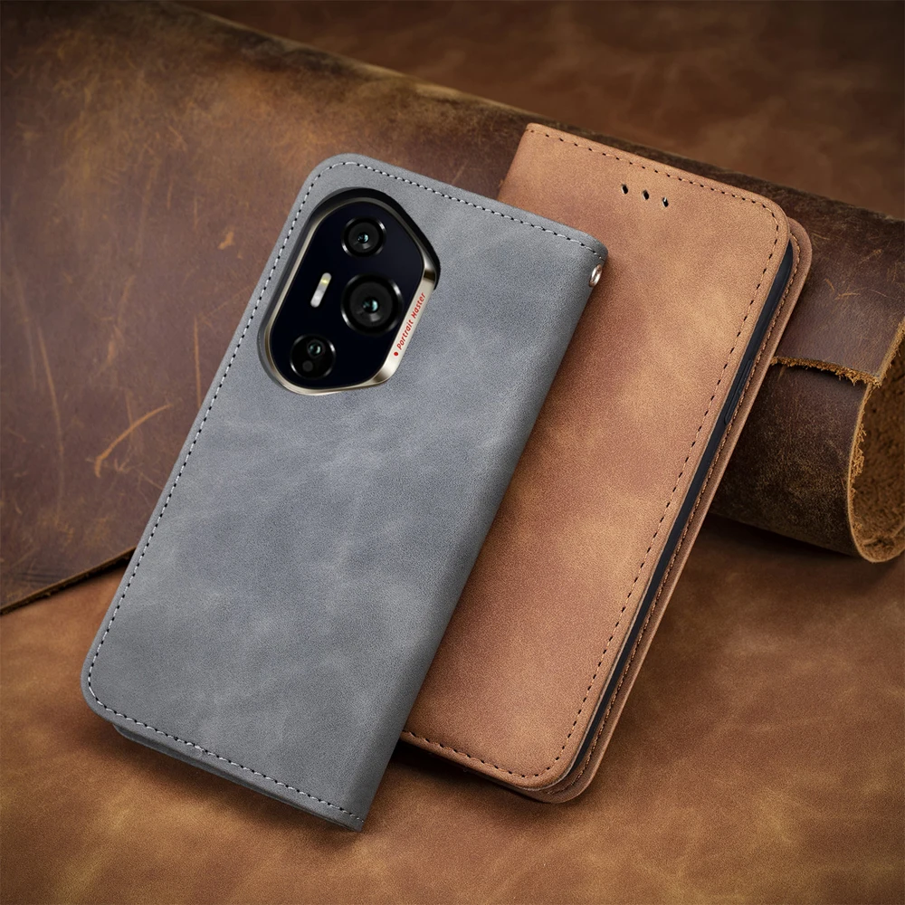 Premium 5G Luxury Leather Flip Case - 360° Protection Wallet with Smart Magnet