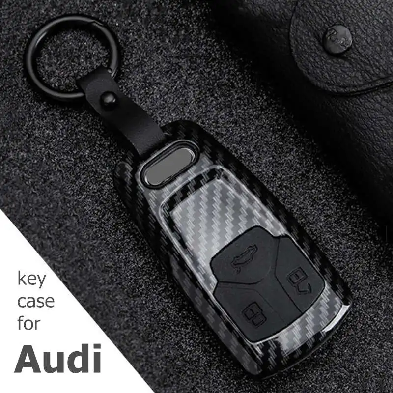 Carbon Fiber Schlüssel Hülle Auto Key Cover für Audi A6 A5 Q7 S4 S5 A4 B9  A4L