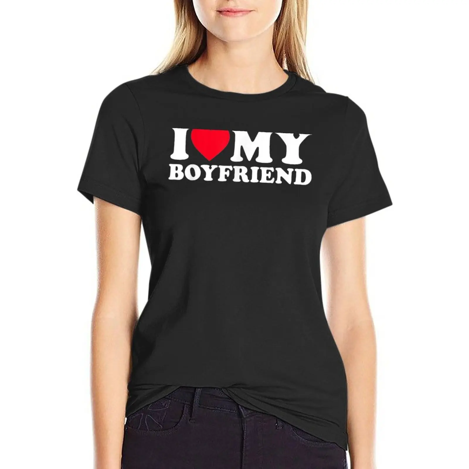 

I Love My Boyfriend Shirt I Heart My Boyfriend Shirt BF T-Shirt summer clothes summer top summer blouses woman 2023
