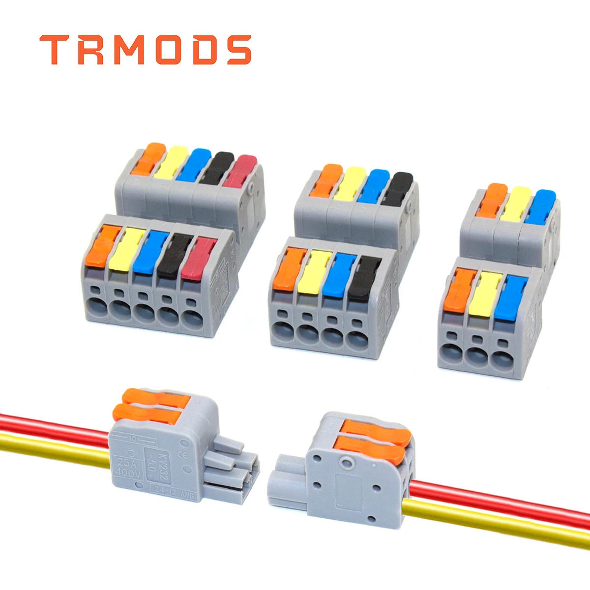 10PCS Wire Connector Universal Compact Splitter Lamp Wiring Cable Connector Docking Plug-in Quick Conductor Terminal Block