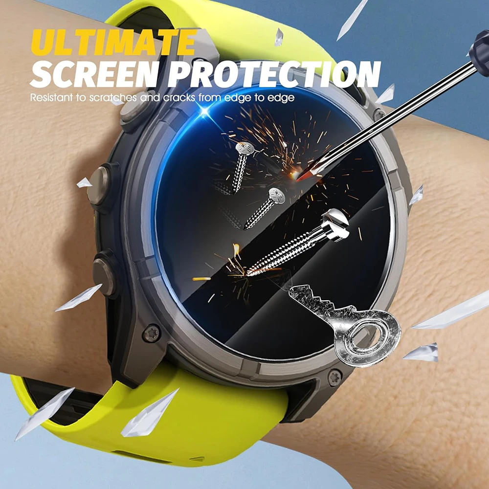 Premium Tempered Glass Screen Protector for Smartwatches - Anti-Scratch Protective Cover