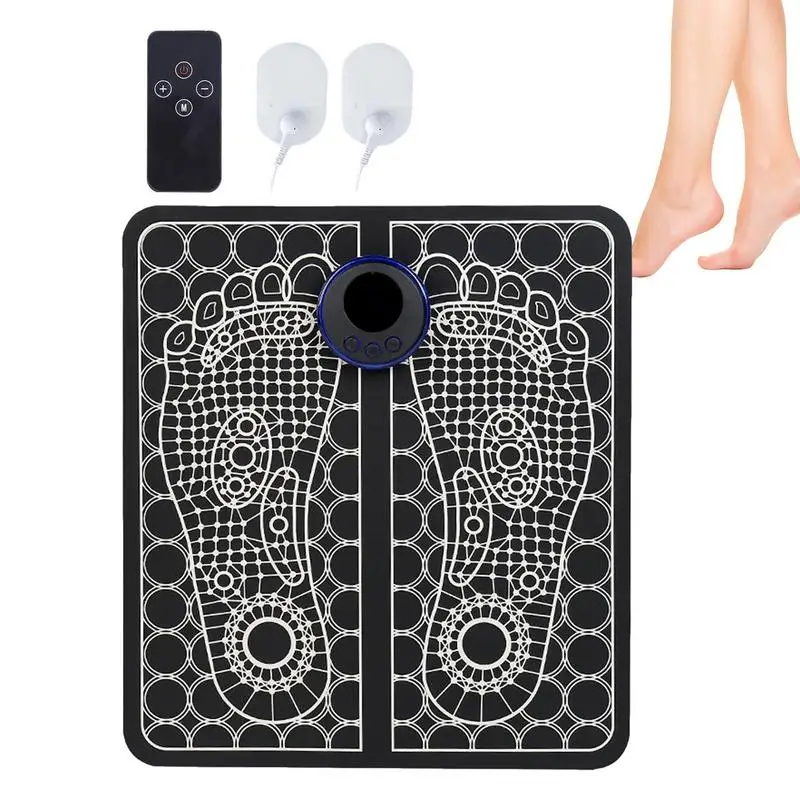 

EMS Foot Massager Pad 8 Modes 19 Levels Smart Portable Foldable Massage Mat Pulse Muscle Stimulation Relief Pain Relax Feet