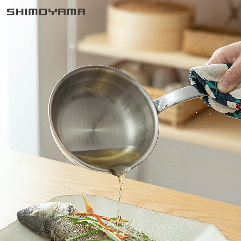 SHIMOYAMA 스테인리스 스틸 주방용 계란 팬, 들러붙지 않는 오믈렛 아침 요리, 작은 프라이팬, 프라이팬 조리기구, 12cm