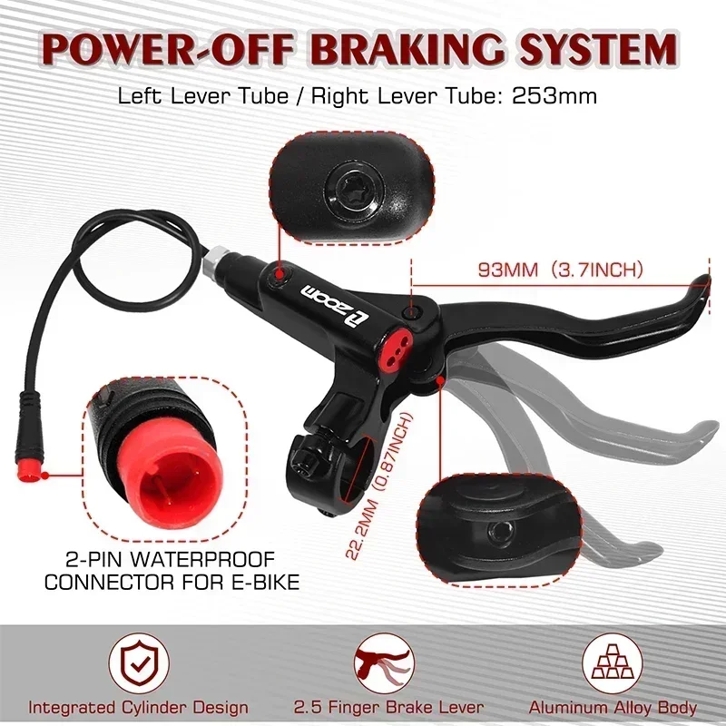 Bicycle Hydraulic Disc Brake Set 2 Piston Oil Pressure MTB For E-Bike Scooter Mtb Folding Bike 2pcs