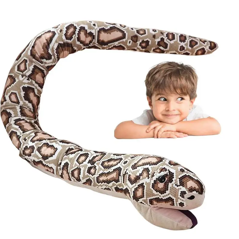 

Большая змеиная душка 59 дюймов, кукла-змея, Удобная Реалистичная змея, натуральные плюшевые куклы, ужасная страшная тряпка, кукла-девушка, забавный подарок