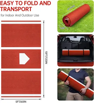 Hitting Mat Batters Box Turf Mat Baseball 10X5FT Professional 2