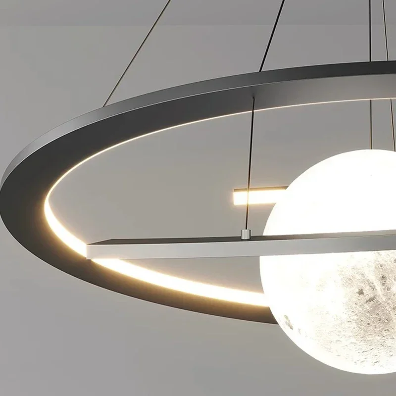 The Main Light of Living Room Modern Simple and Atmospheric Luxury Atmosphere Nordic Circular Minimalist Kitchen Lamp