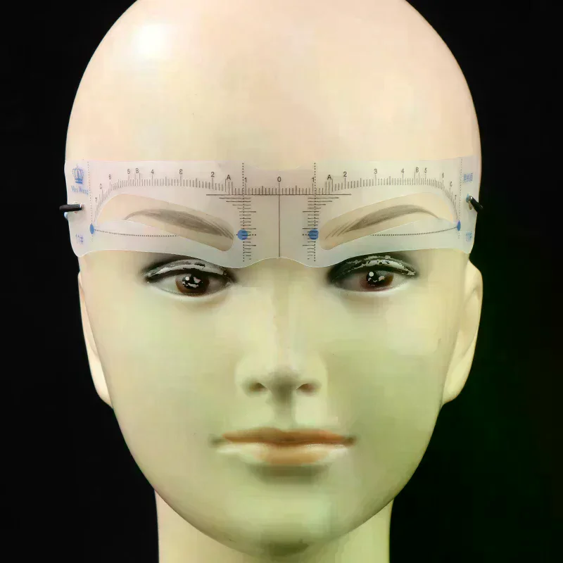 12개 실리콘 눈썹 스텐실 메이크업 눈썹 그리기 가이드 카드 템플릿 DIY 메이크업 도구