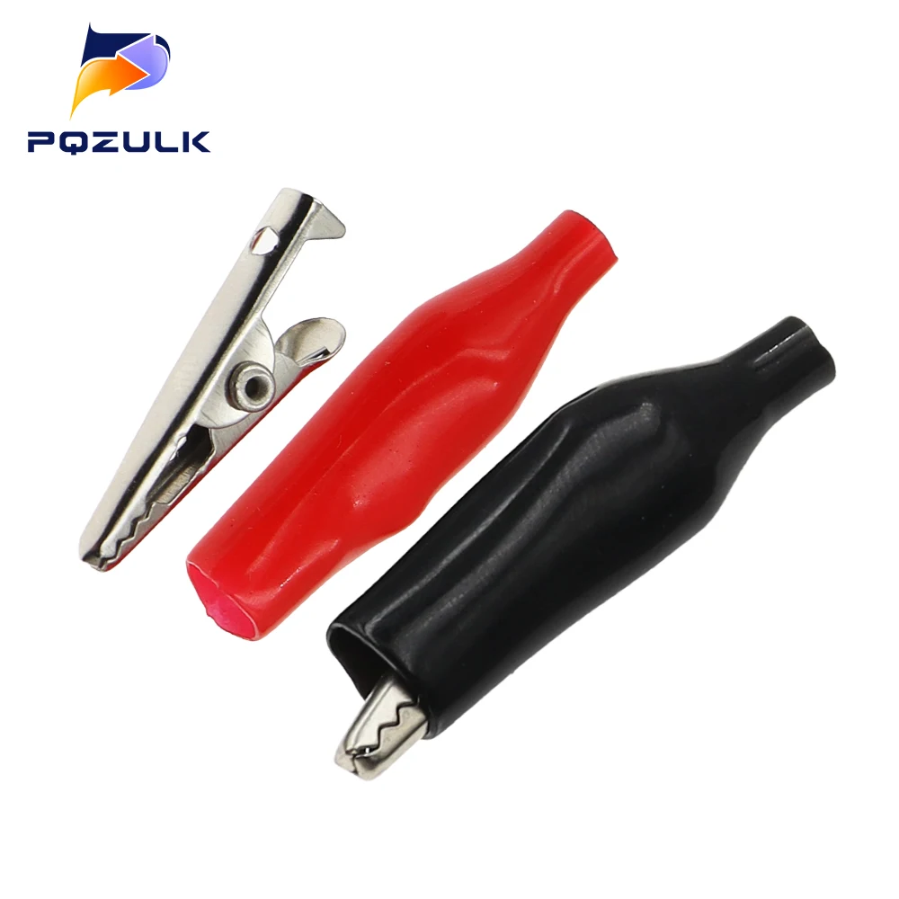 Metal alligator clip electrical clamp 10PCS 28MM 35MM 45MM alligator clips electric test clamp test probes test clip electrical clamp G98 Crocodile Electrical Clamp Testing Probe Meter with Plastic Boot Car Auto Battery