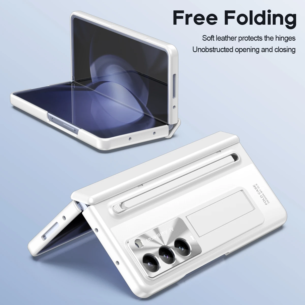 Touch Pen Case with Kickstand & Full Protection Tempered Glass Film