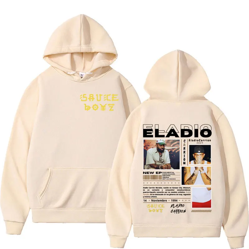 Rapper Eladio Carrion Graphic Printed Hoodie Men Women Fashion Hip Hop Trending Sweatshirt Pullovers High Quality Casual Hoodies 5