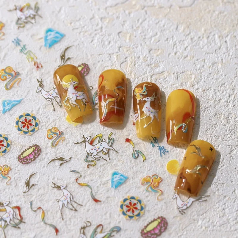 

[Meow.Sensei] Tensor Thin Tough Nail Stickers Thin Transparent Adhesive Nail Sticker Gilding Series Nail Stickers M328