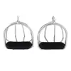 1 Pair Stainless  Riding Safety Stirrups Iron for English Saddles 4