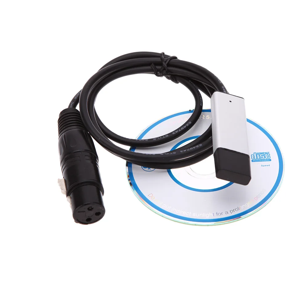 Black Plastic USB DMX Interface Adapter for Stage Lighting Control
