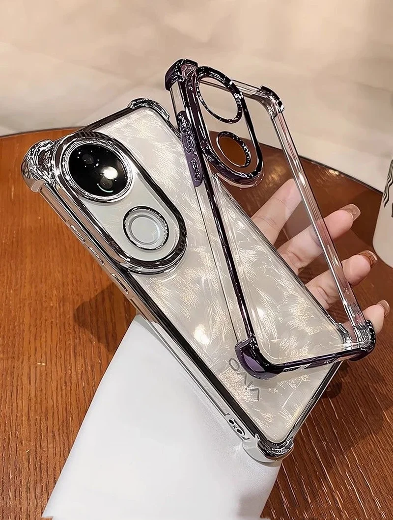 Fall Für Vivo V50 V40 Pro V30 V29 V27 V25 e 5G V50 lite V40 Kamera Schutz Transparent silikon Telefon Abdeckung Stoßfest Stoßstange – Detail 1