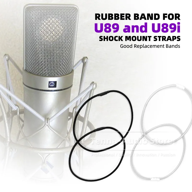 2 Pz Per Neumann U89 U 89 I U89I Mic Shock Mount Elastico Elastico Supporto Di Sospensione Supporto Per Cavo Cavo Microfono Cinghia Corda