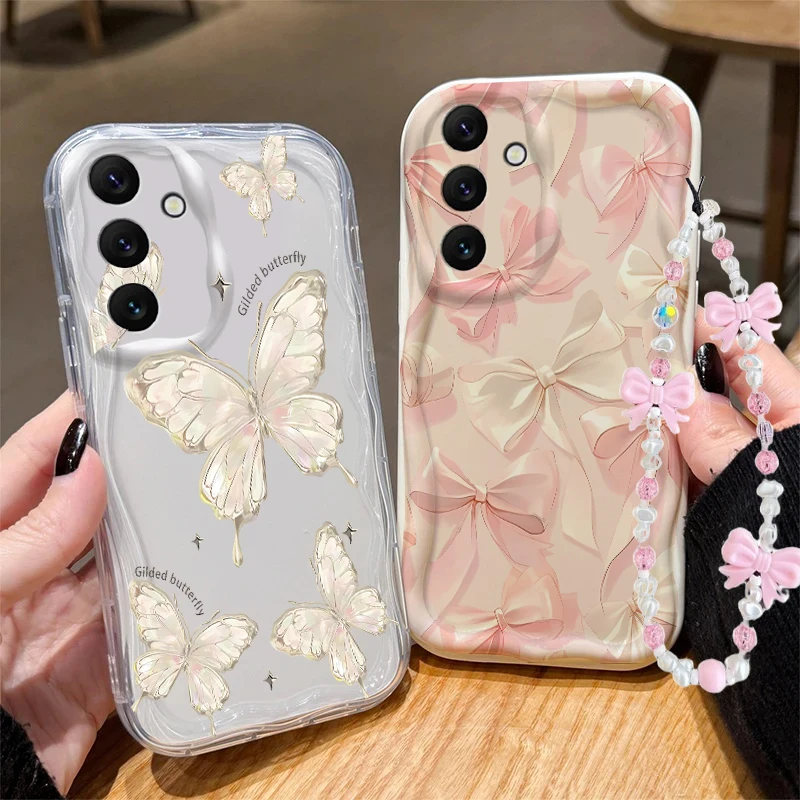 Bow Butterfly Flower Bracelet Chain Phone Case