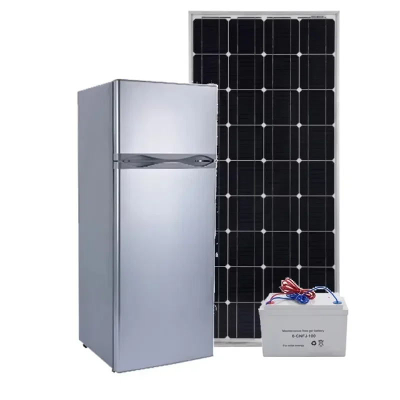 DC 12V/24V double doors top freezer 270liter BCD-270 solar refrigerator household other refrigerators