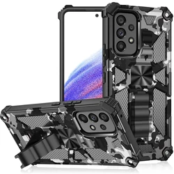 Rugged Camouflage Kickstand Phone Case with Military - Grade Protection for Note 20 (Camouflage black)