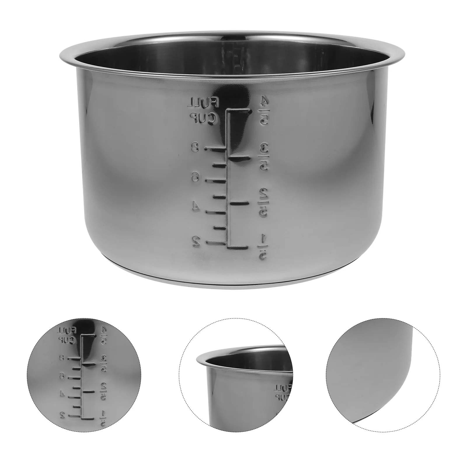 

Rice Cooker Inner Pot 5L Non Stick Rice Cooking Container Stainless Steel Rice Pot Insert Electric Instants Pot Rice Inner