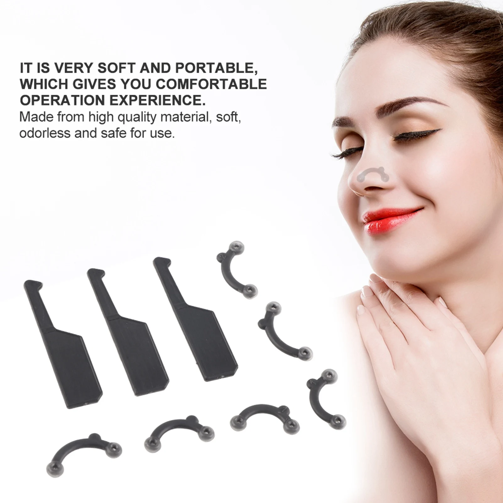 Beauty Nose Clip Corrector Massage Tools 9Pcs Nose Up Lifting Shaping Clip Clipper Shaper Bridge Straightening No Pain nose clip nose shaper