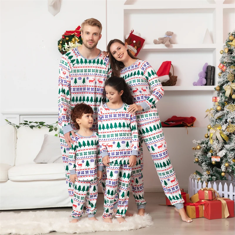 

Christmas Tree Family Matching Pajamas Set Deer Mother Daughter Father Son Sleepwear Mommy and Me Xmas Pj's Clothes Outfits 2023