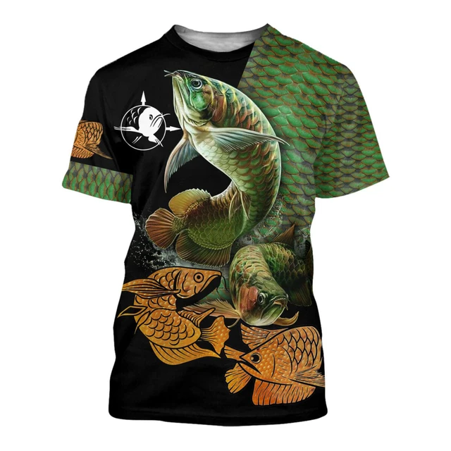 Harajuku Shirts New Oversized Love Brook Trout Fishing 3D Printed T-Shirt  Men's Short Sleeve Casual Unisex Top - AliExpress
